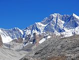 11 03 Nuptse South Face, Everest, Lhotse South Face, Lhotse, Lhotse Middle, Lhotse Shar From Hongu Valley The views of Everest and the south faces of Nuptse, Lhotse, Lhotse Middle, and Lhotse Shar got better and better the further south I went in the uninhabited Hongu Valley.